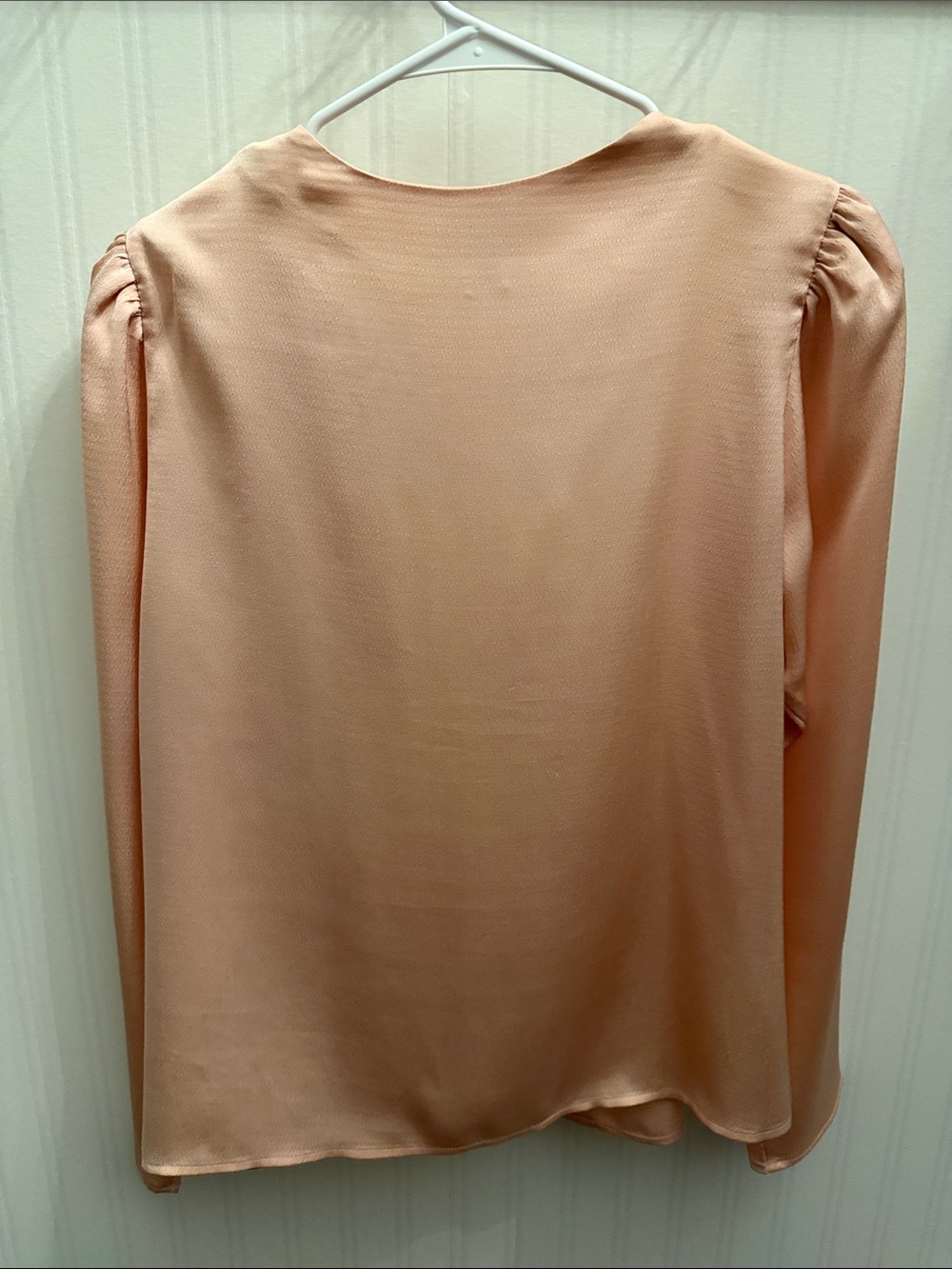 Express Peach Ruffle-Pleat Blouse - Picture 5 of 6